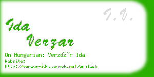 ida verzar business card